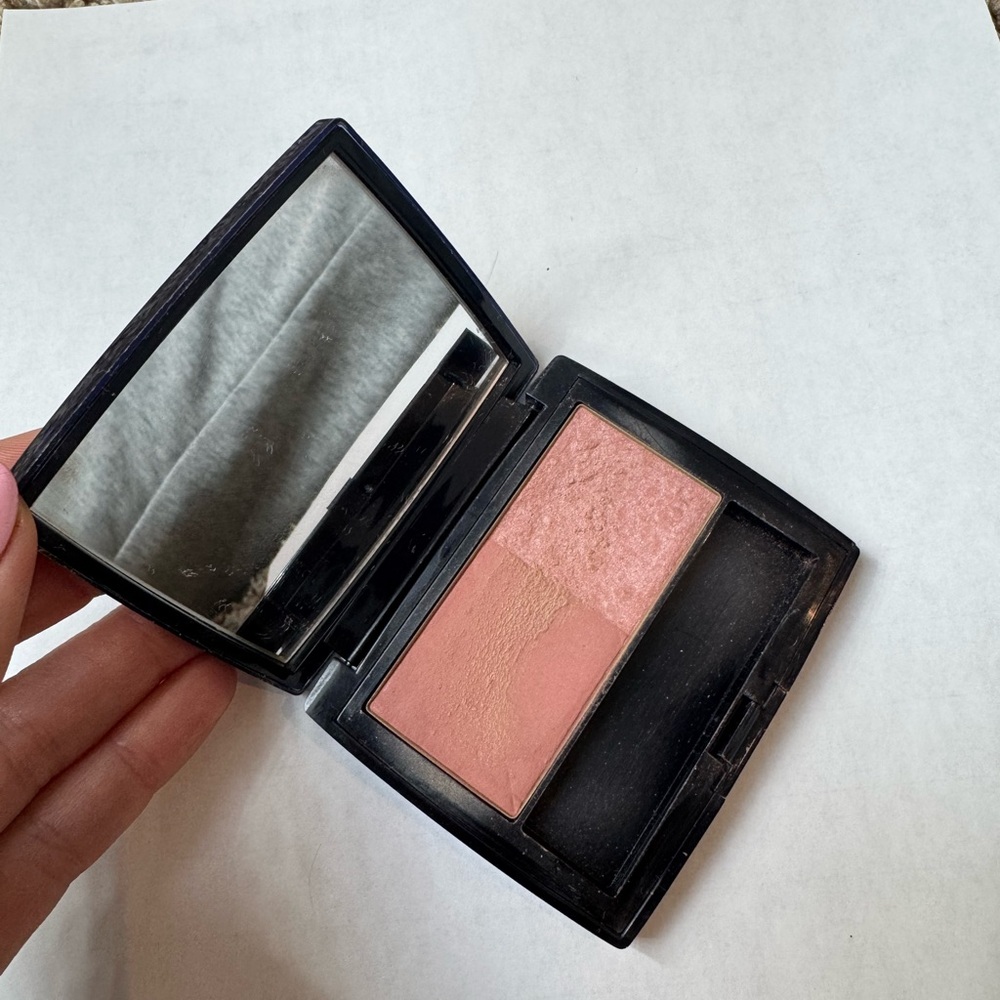 Pink and Tan Blush Compact with Mirror Christian Dior